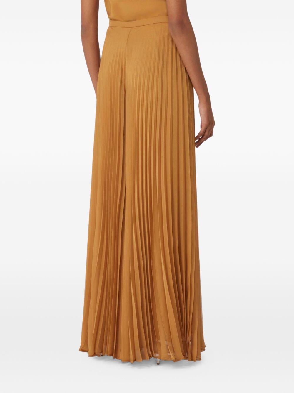 MAX MARA PIANOFORTE Pantaloni ampi Mxegrembo plissettati color ocra
