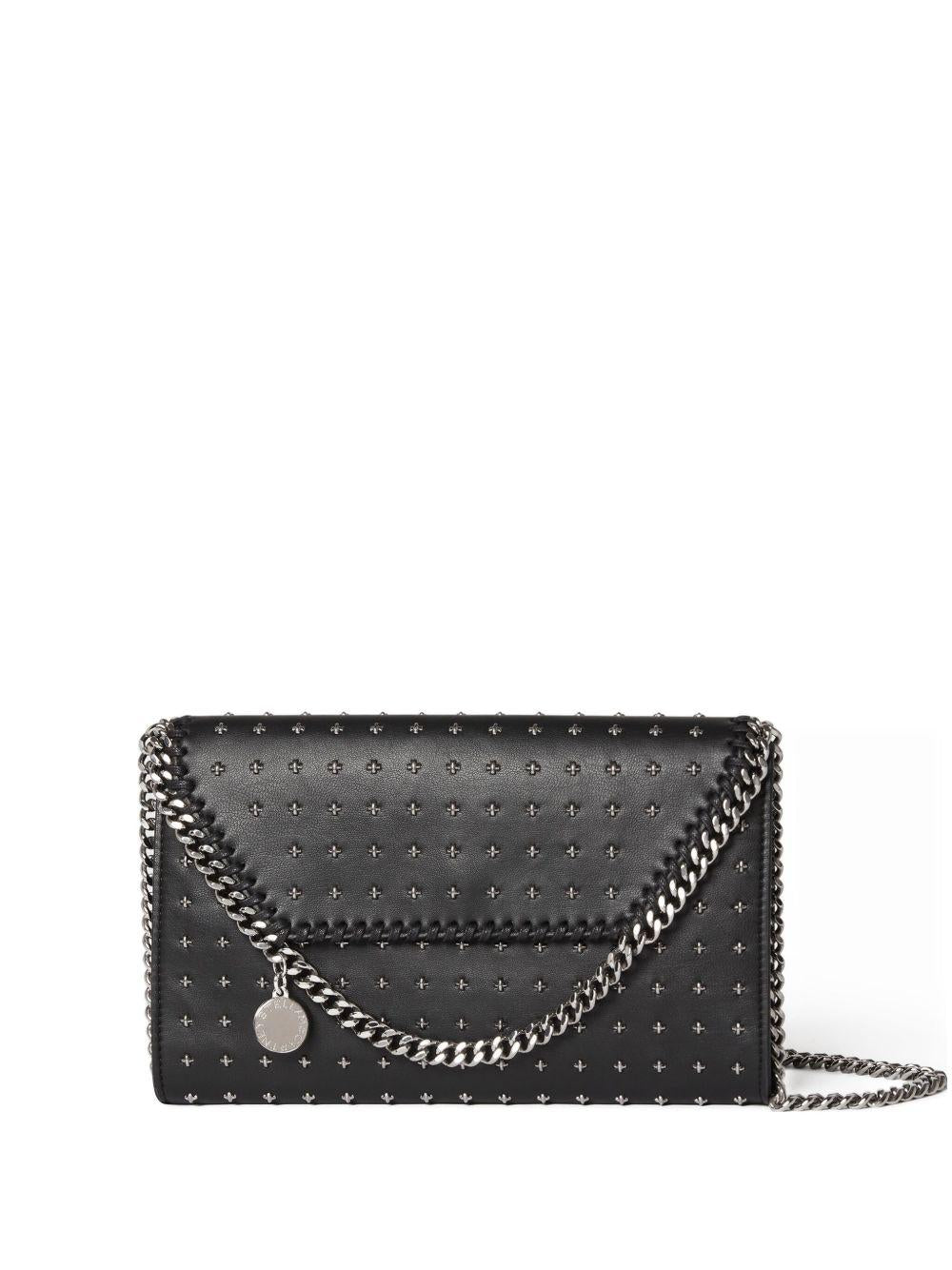 STELLA MCCARTNEY Borsa a tracolla 'Falabella Star' nera con borchie