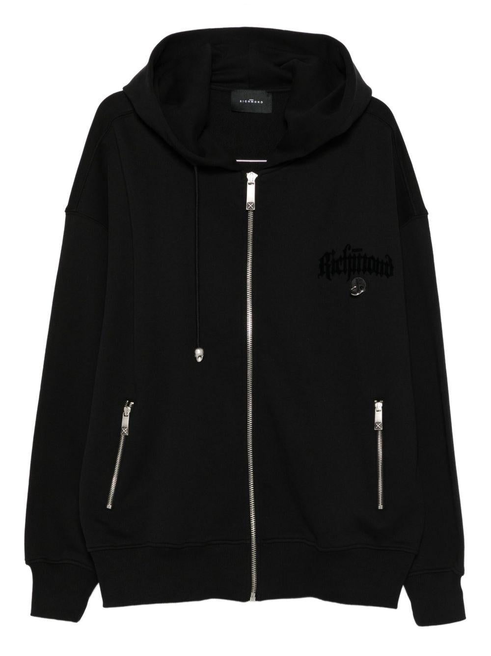 JOHN RICHMOND Felpa Dravon con cappuccio e zip