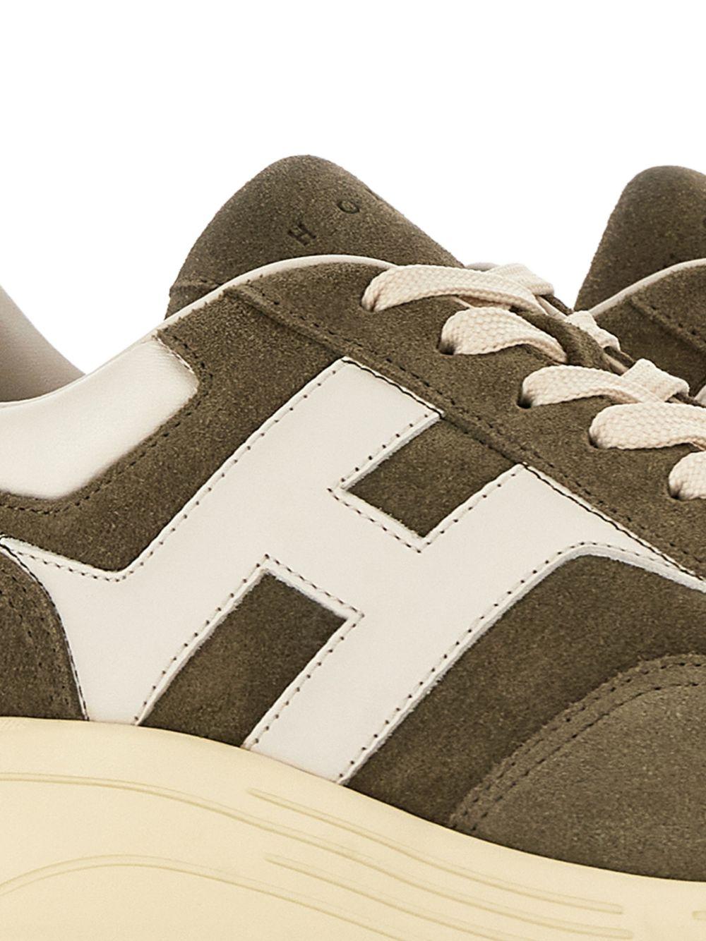 HOGAN Sneakers Hiperlight verde oliva in pelle