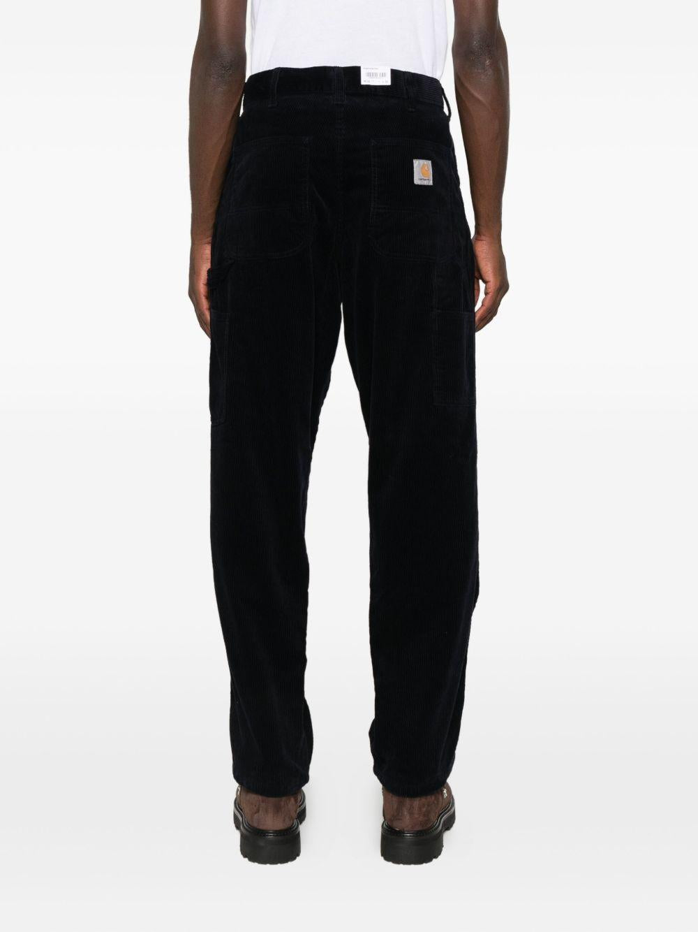 CARHARTT WIP Pantaloni 'Single Knee' a coste in velluto nero