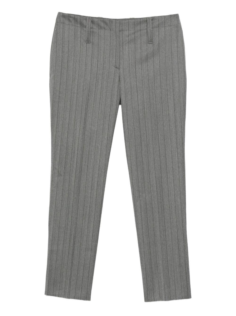 ALEXANDER McQUEEN Pantaloni gessati grigi