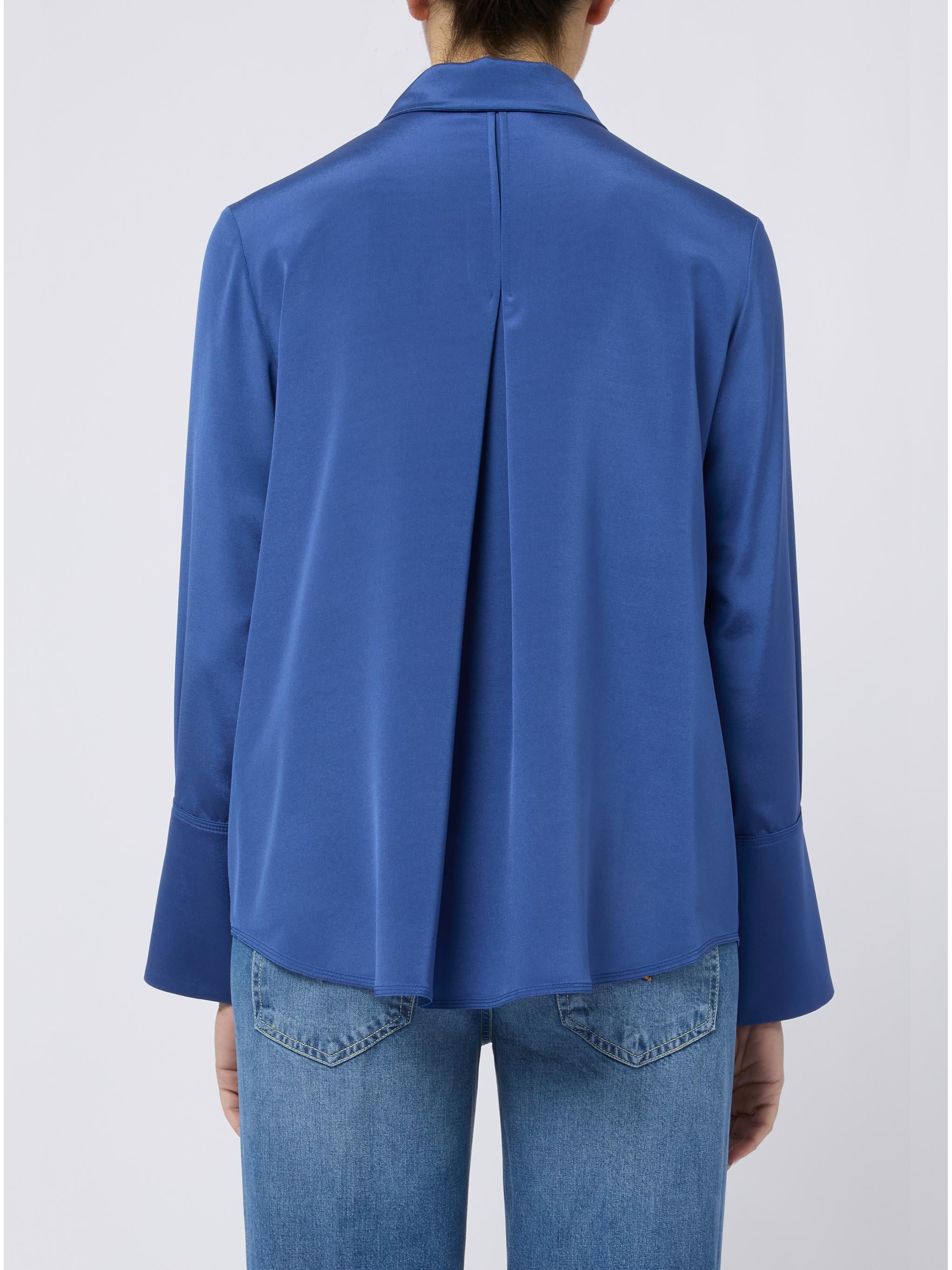 MAX MARA Camicia elegante Voliera di seta blu