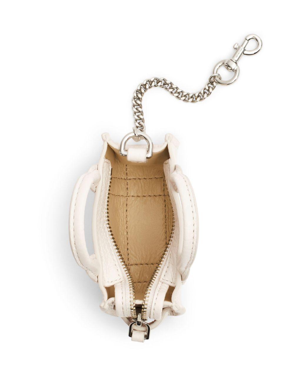 MARC JACOBS 'The Nano Tote Bag Charm' bianco