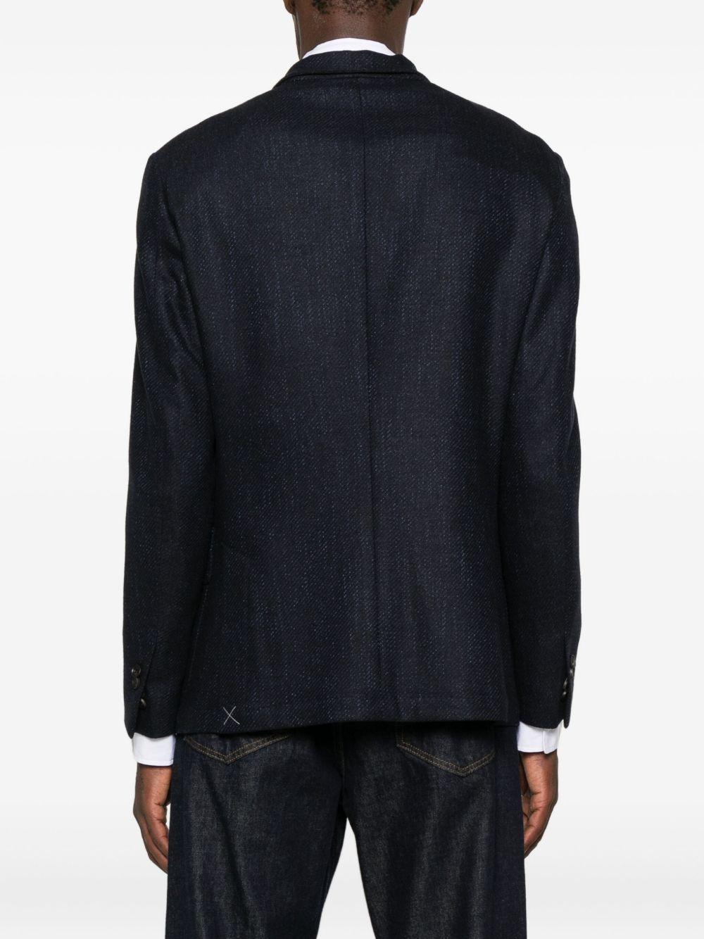 CORNELIANI Blazer blu navy con cardigan estraibile