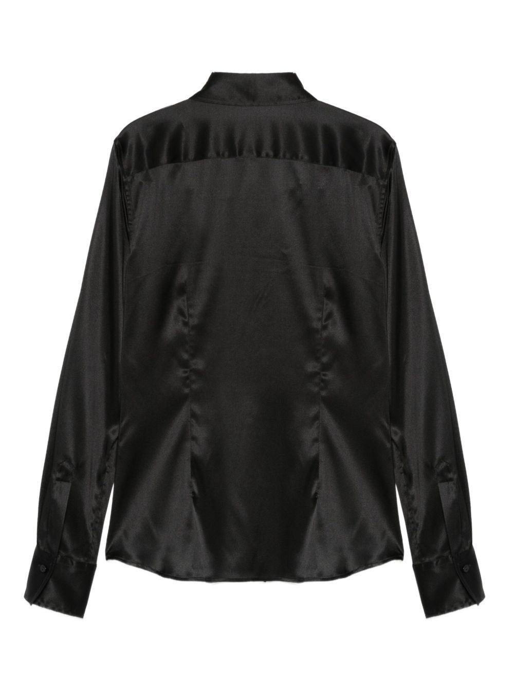 XACUS Camicia Sara in seta nera