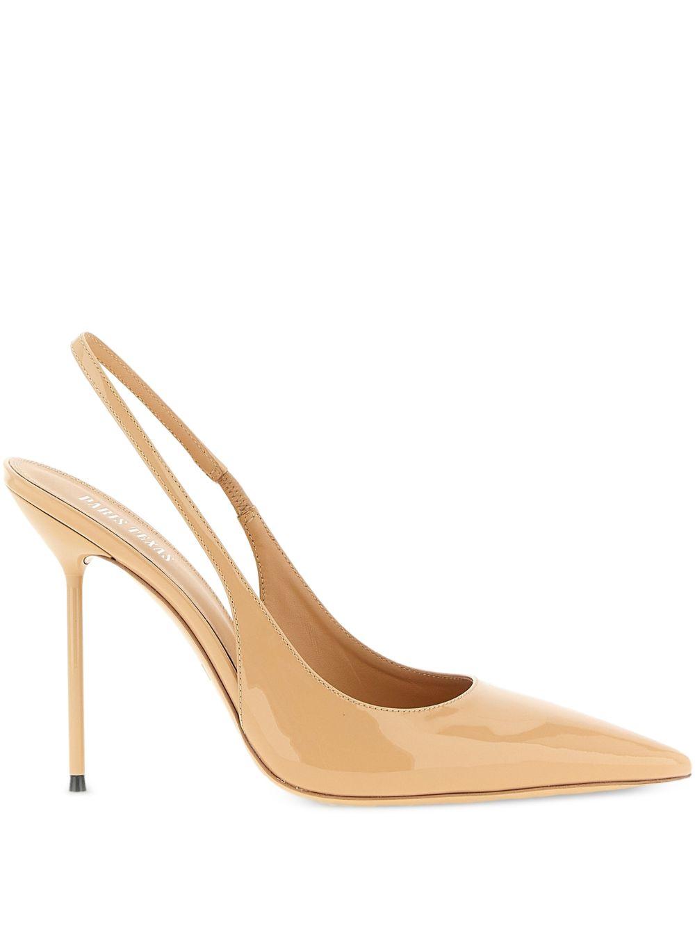 PARIS TEXAS Slingback Honey in pelle lucida color miele