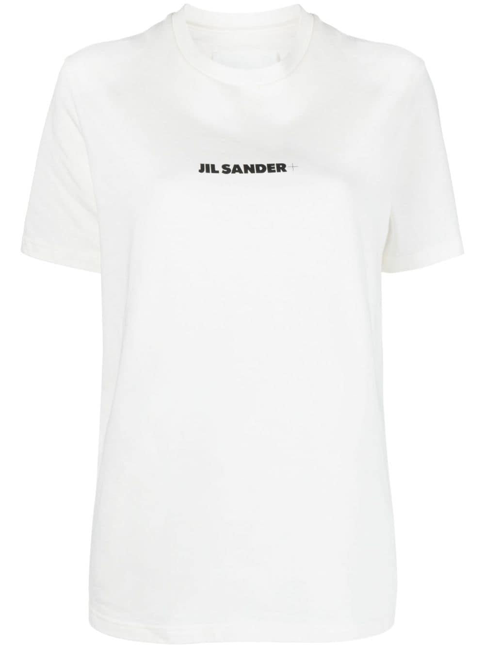 JIL SANDER T-shirt in cotone con logo stampato frontale