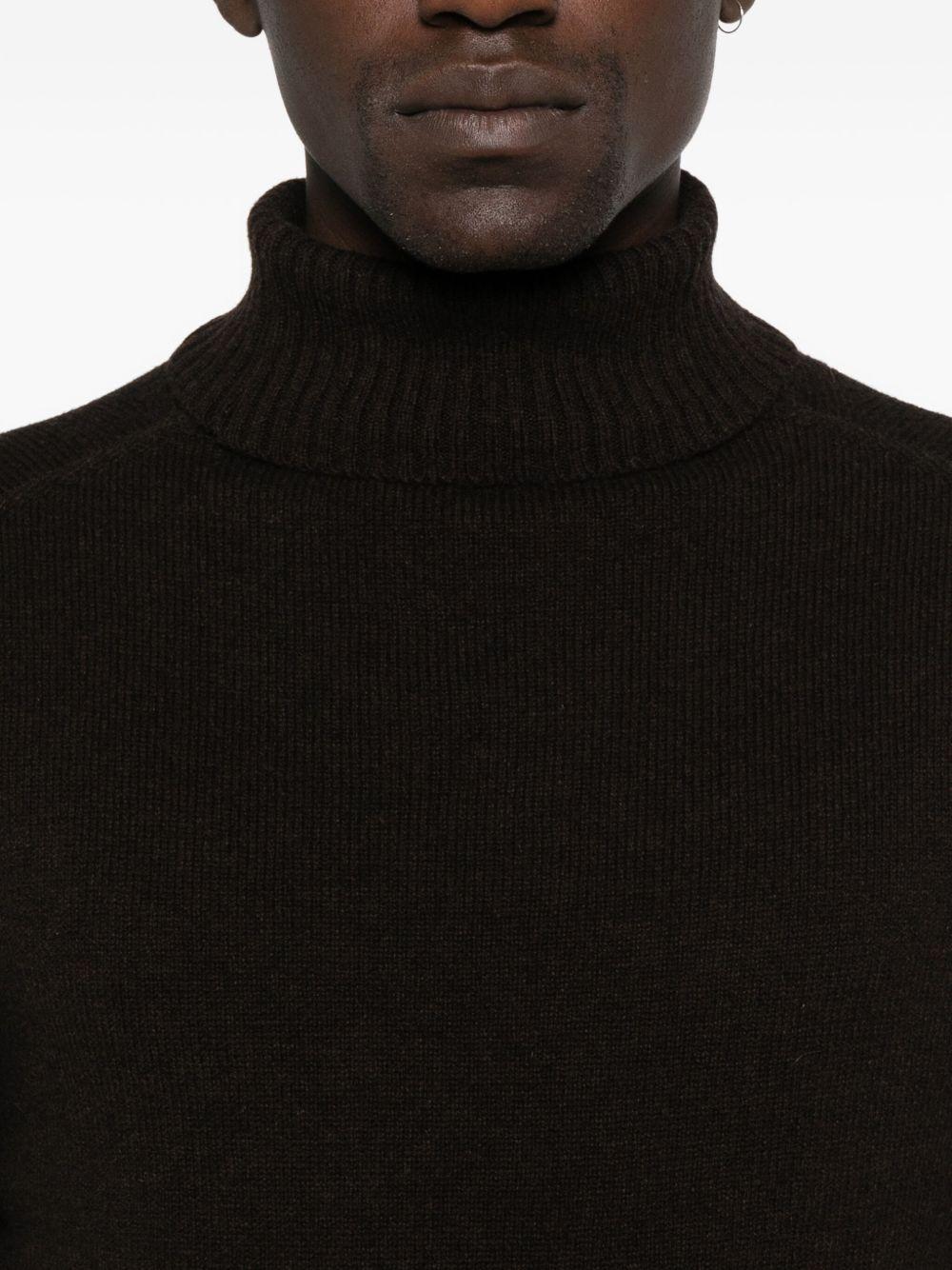 DANIELE FIESOLI Maglia marrone a collo alto