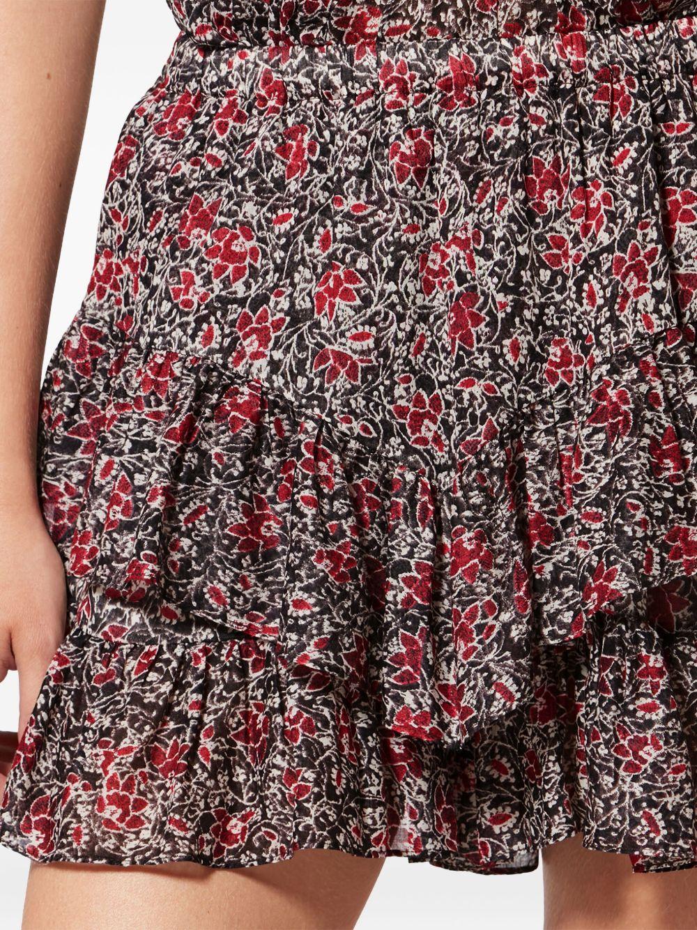 MARANT ETOILE Shorts in cotone con stampa floreale rosa