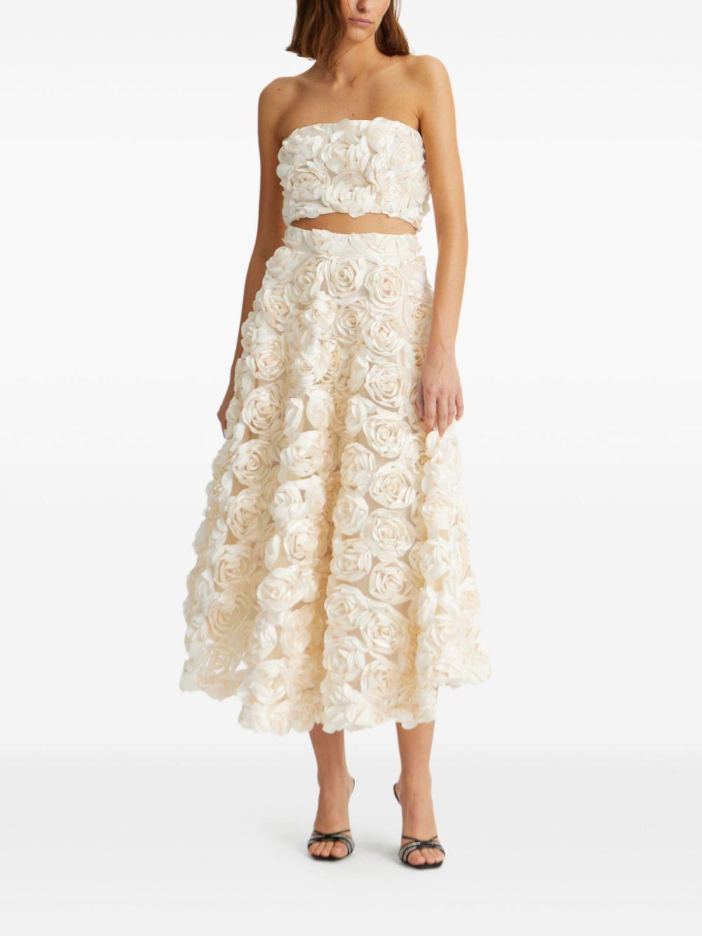 ROTATE Top con spalline sottili con applicazioni di rose