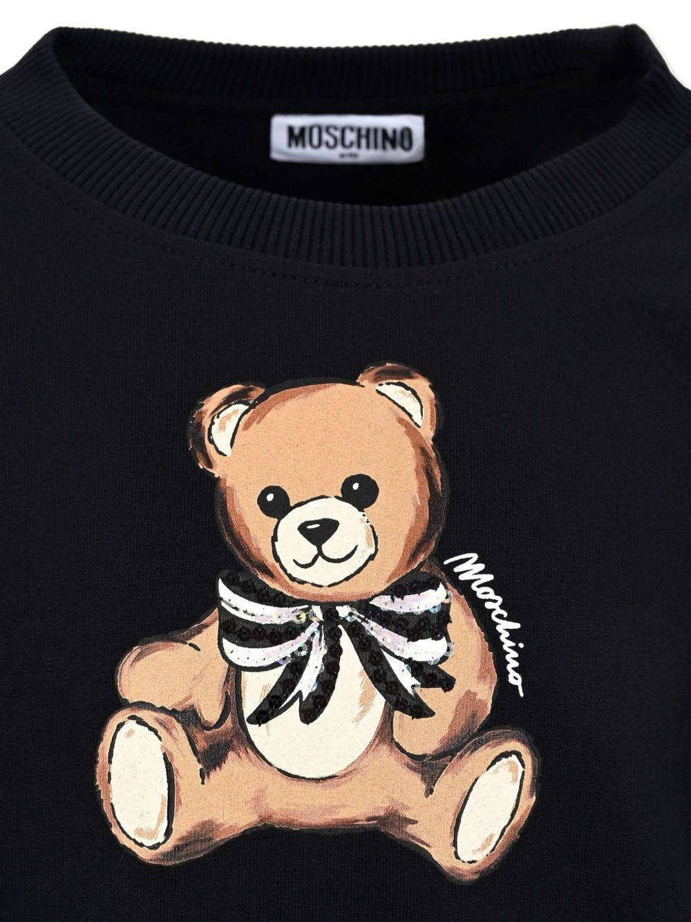 MOSCHINO Felpa nera con logo