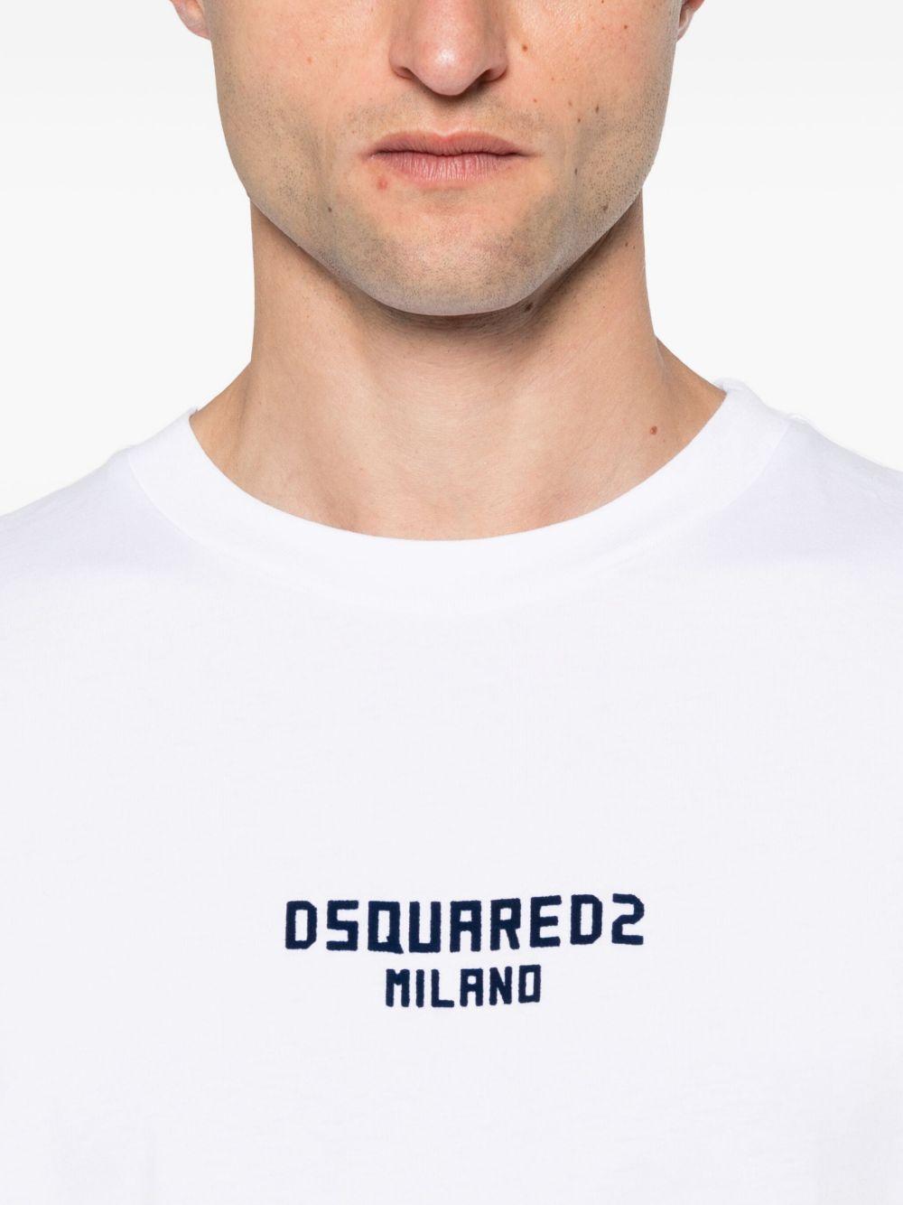 DSQUARED2 T-shirt in cotone bianco con logo