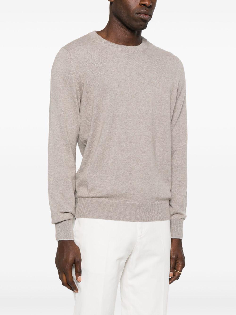 BRUNELLO CUCINELLI Maglia girocollo in cashmere grigio