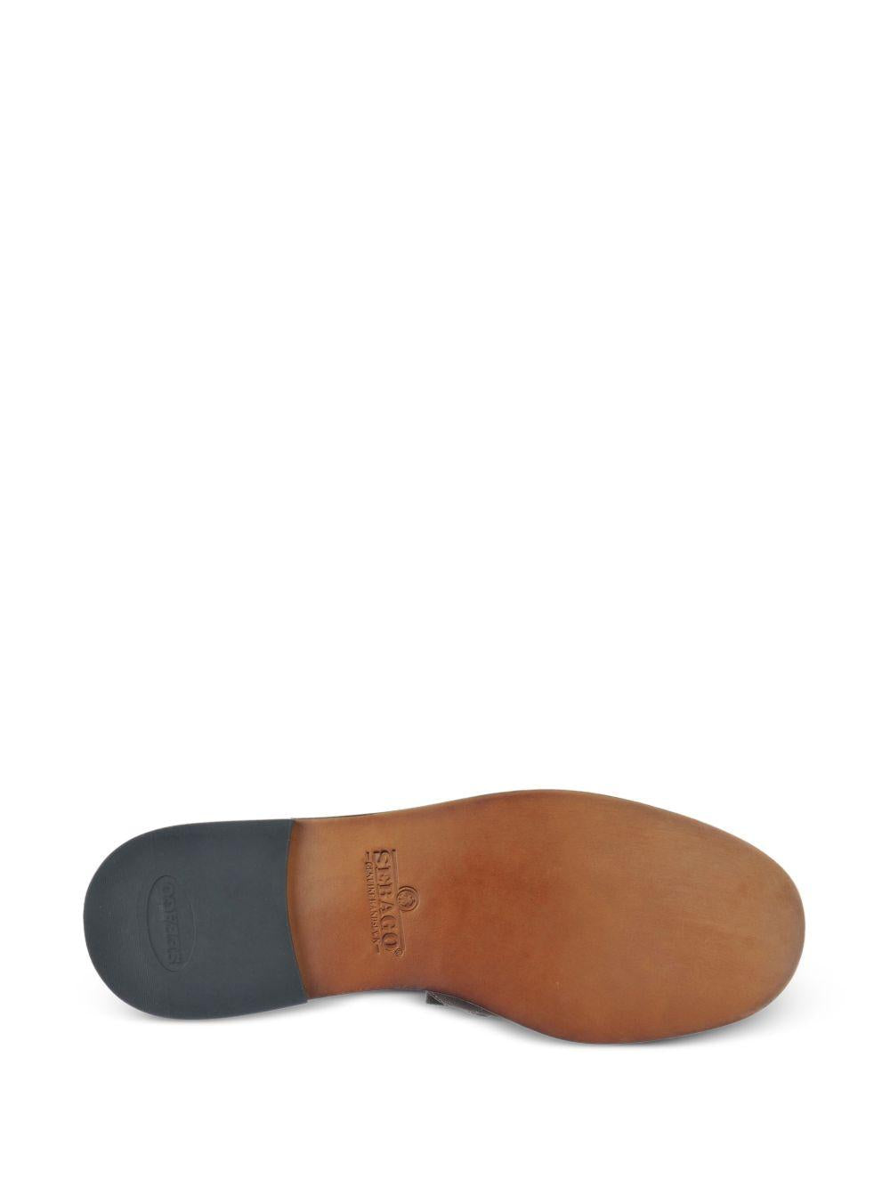 SEBAGO Ciabatte in suede marrone con frange