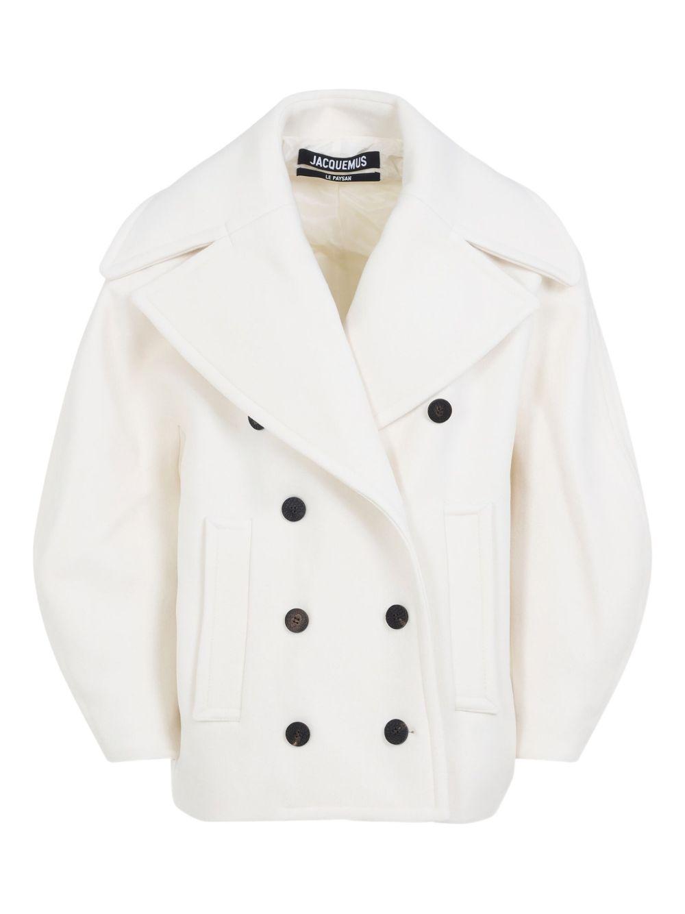 JACQUEMUS Cappotto corto bianco