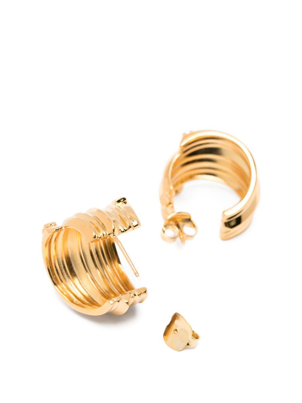 ELISABETTA FRANCHI Orecchini dorati a semicerchio