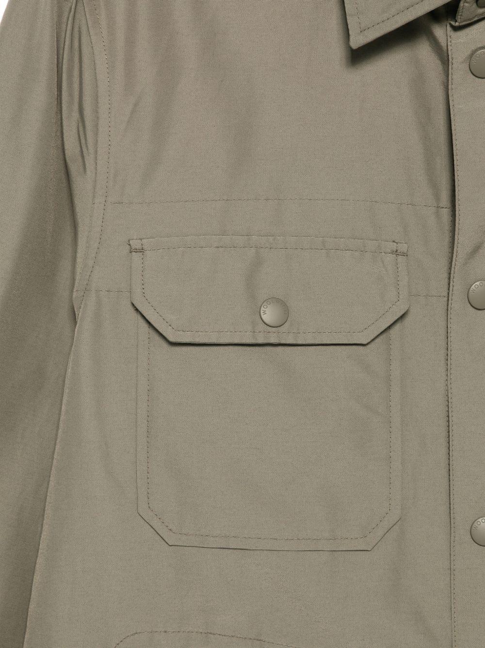 WOOLRICH Camicia verde muschio con bottoni