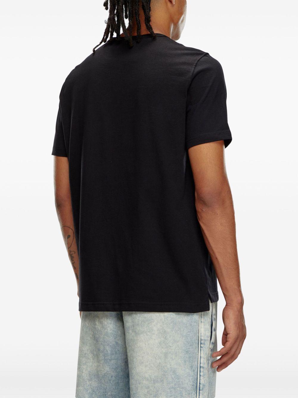 DIESEL T-shirt in cotone nera con logo