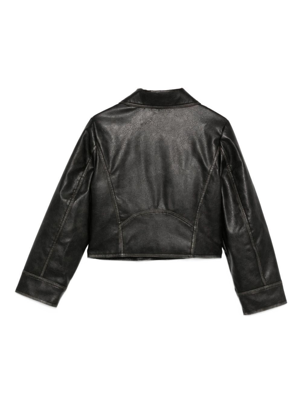 TWINSET Giacca in ecopelle nera