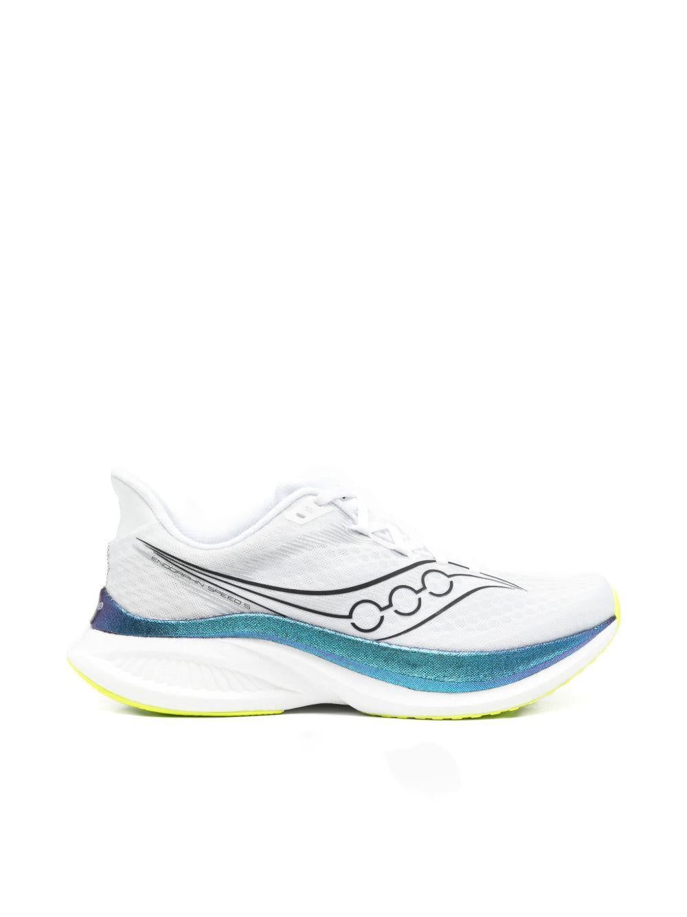 SAUCONY Sneakers Endorphin Speed bianche e celesti