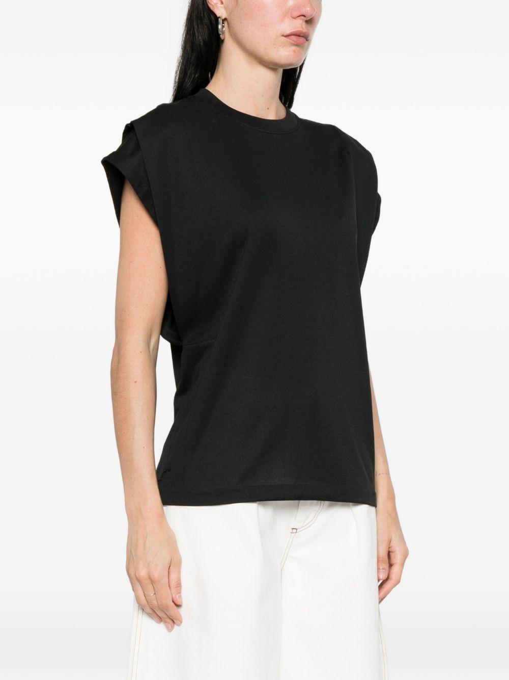 JACQUEMUS T-shirt nera Ventadau senza maniche