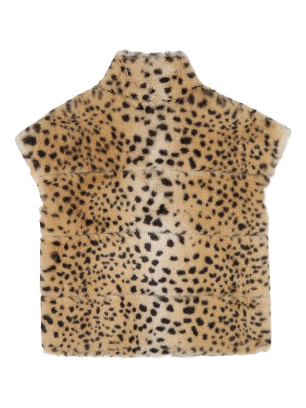 GIVENCHY Gilet con fodera in pelliccia sintetica leopardata