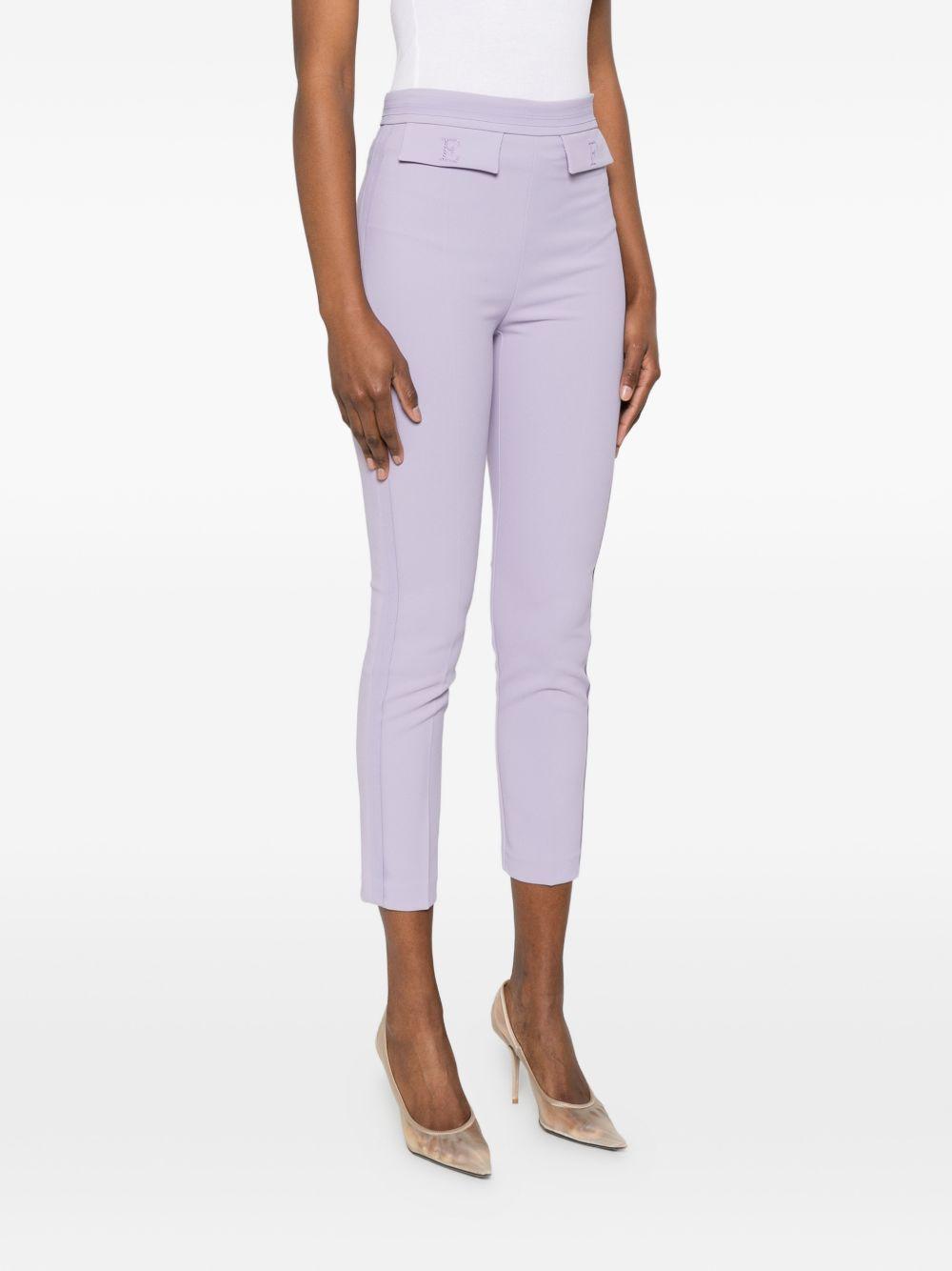 ELISABETTA FRANCHI Pantaloni taglio sartoriale in tessuto lilla