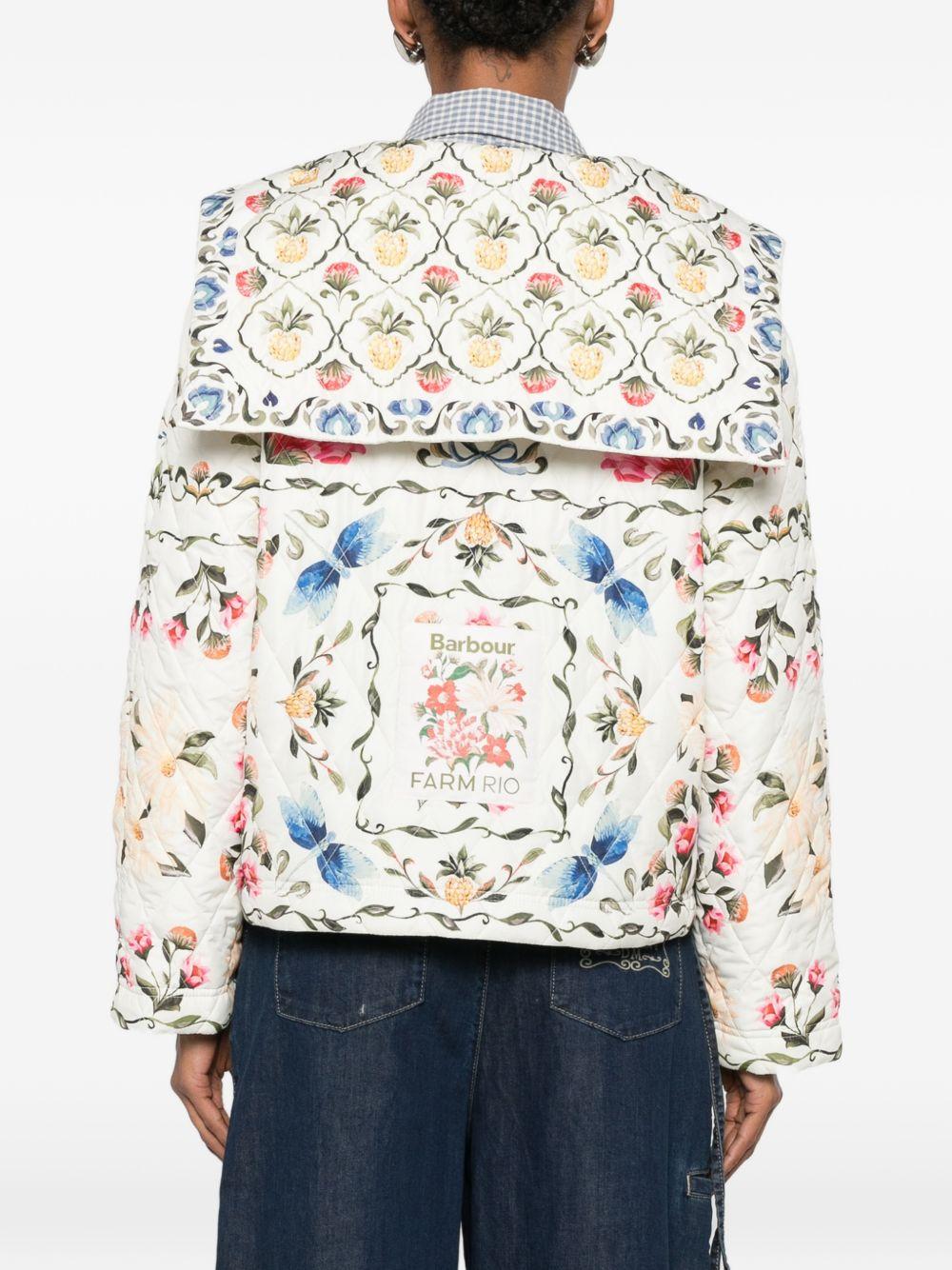 BARBOUR Giacca trapuntata floreale di Barbour x Farm Rio
