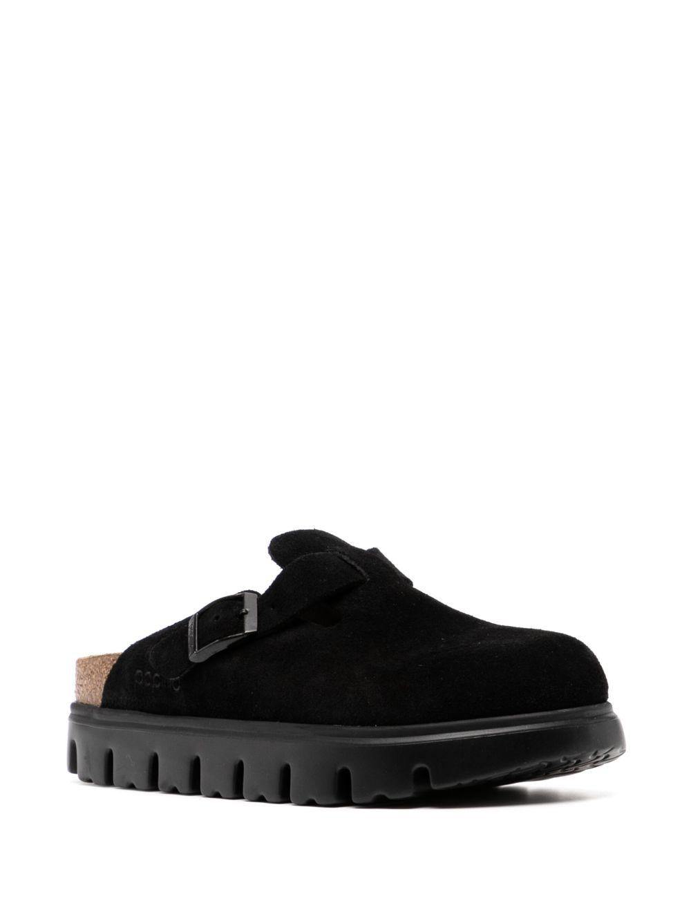 BIRKENSTOCK Sabot 'Boston Chunky' in pelle scamosciata nera