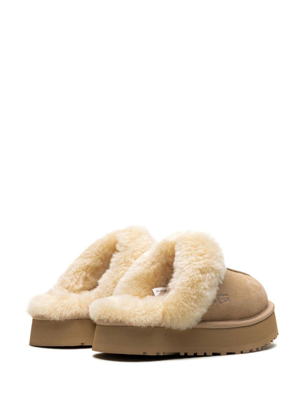 UGG Sabot 'Disquette' in pelle scamosciata beige