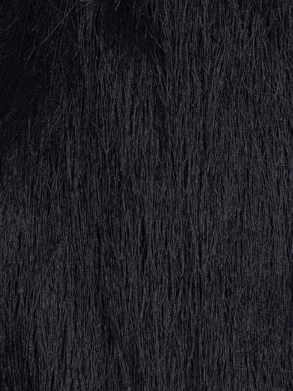 TWINSET Black faux fur shawl from