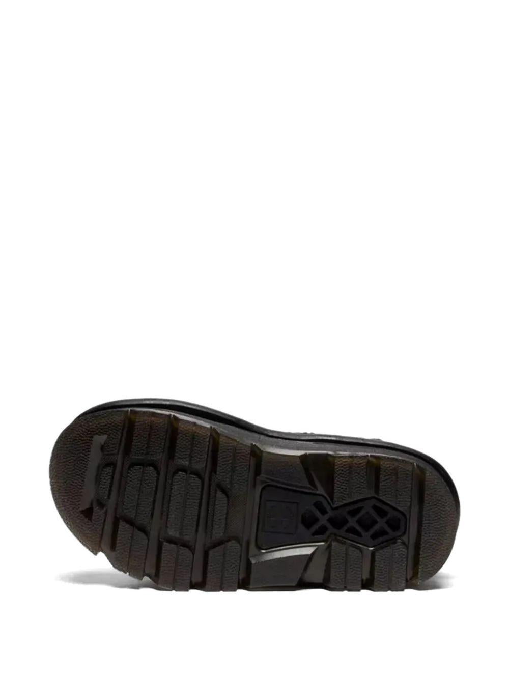 DR MARTENS Sandali Zebzag neri con fibbie e cuciture a contrasto