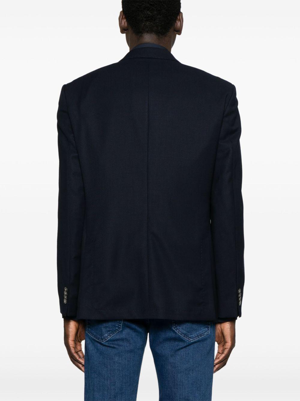 BOSS Blazer monopetto in lana vergine blu