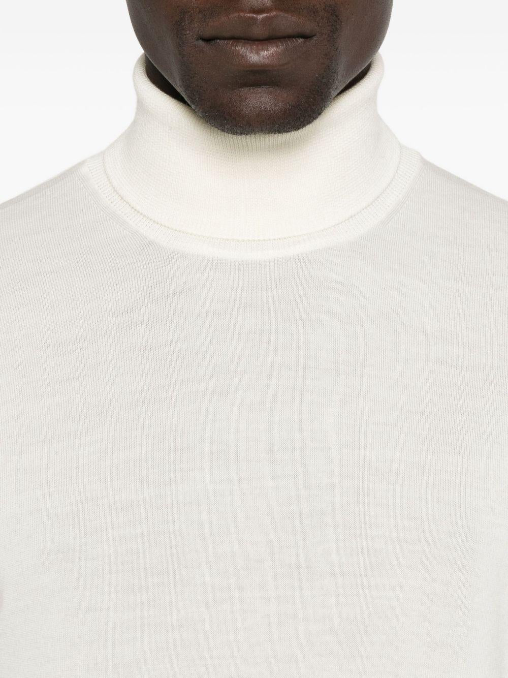 DANIELE FIESOLI Maglia color panna con collo alto