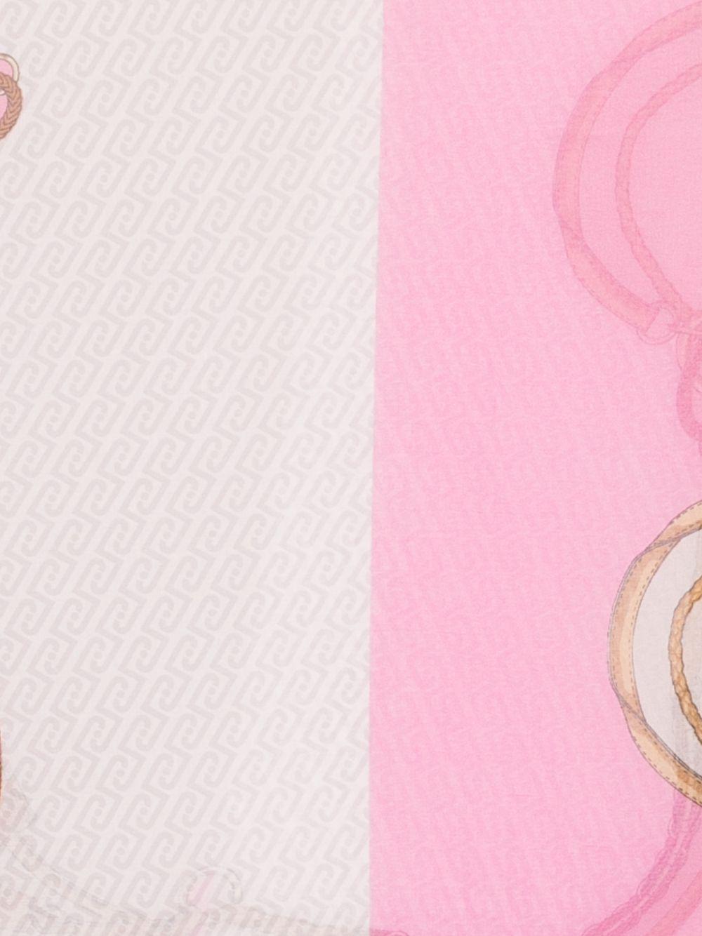 LIUJO Foulard con fantasia rosa