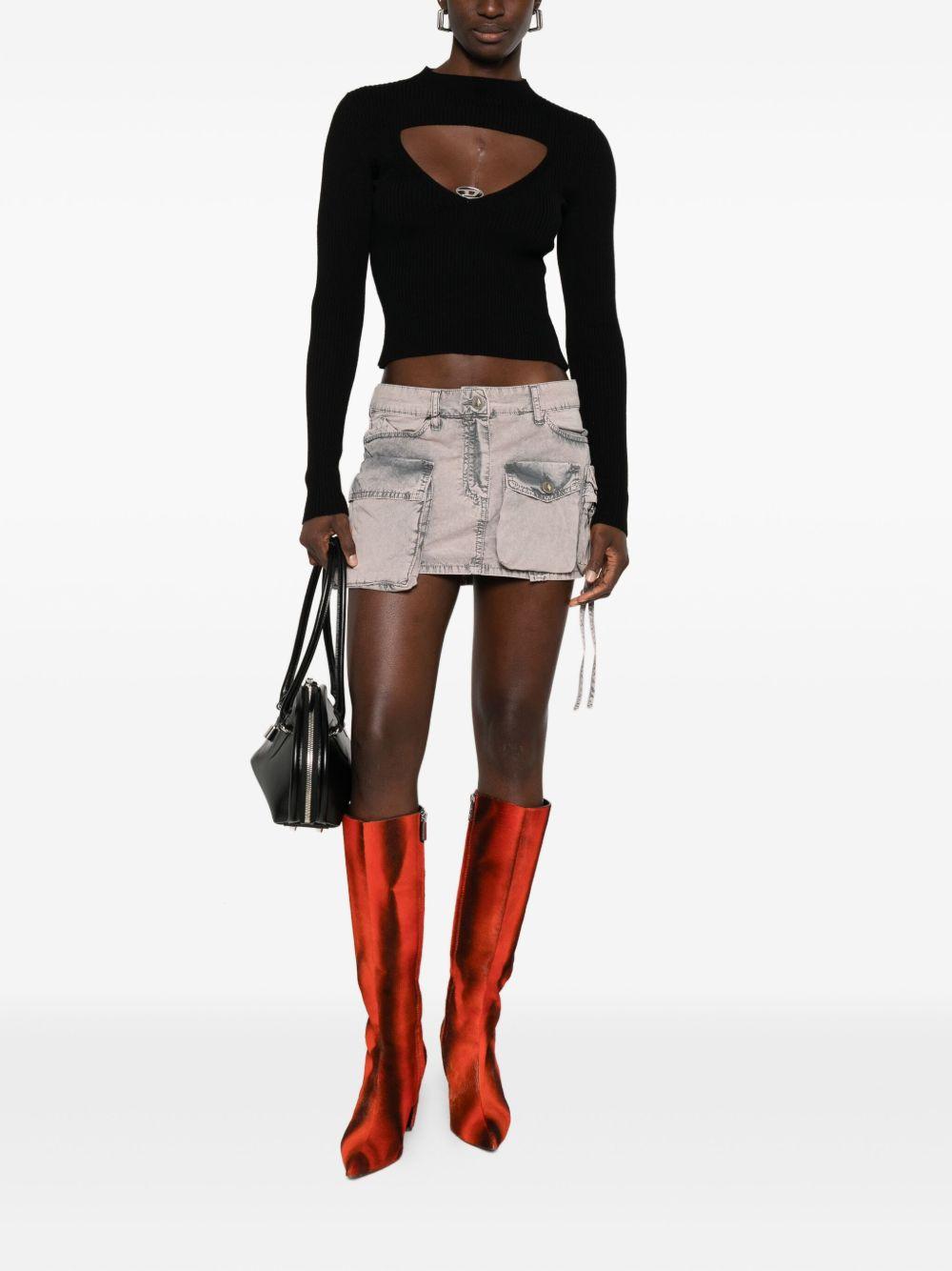 DIESEL Maglia con scollo a V cut-out