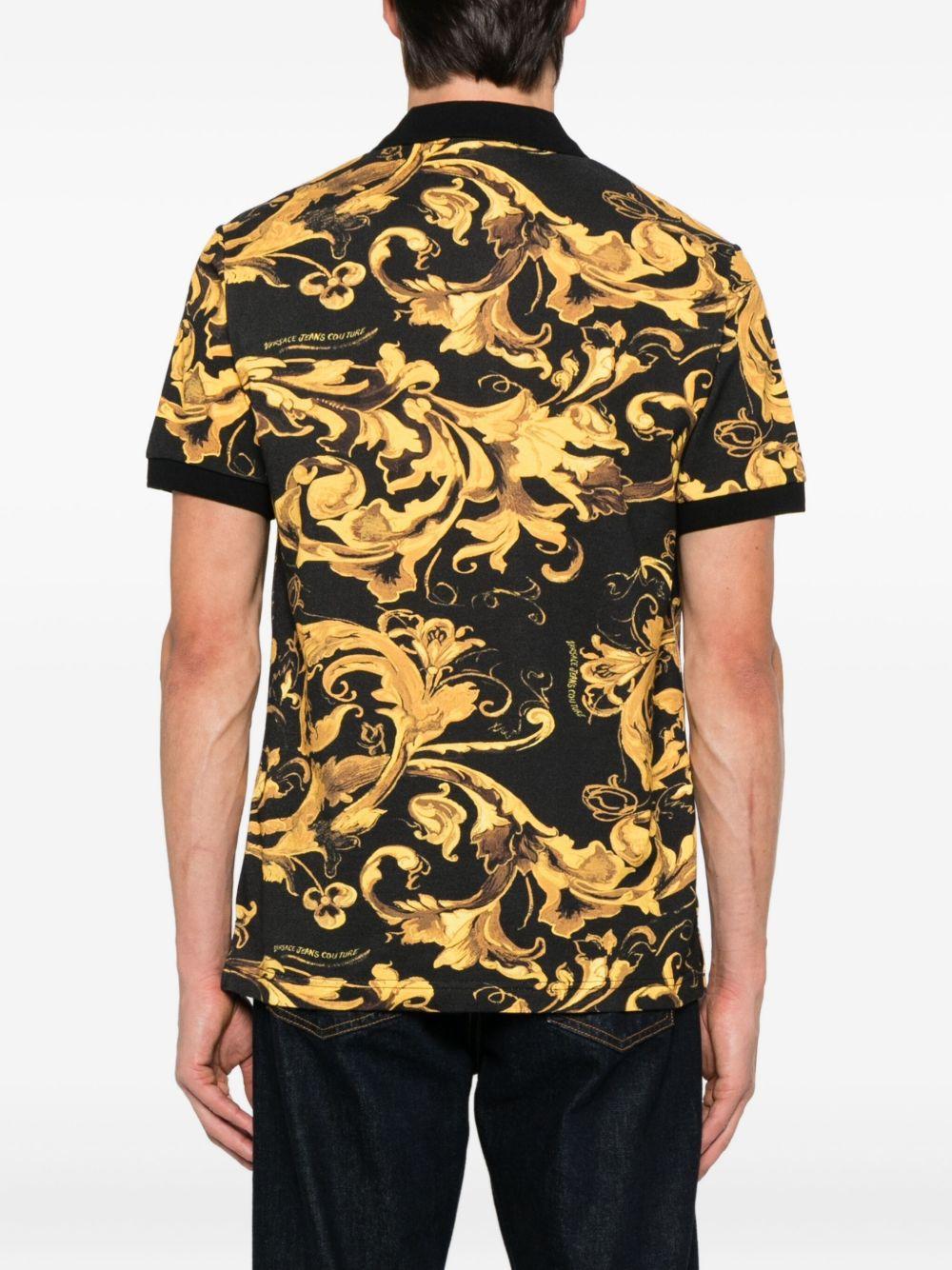 VERSACE JEANS COUTURE Polo con stampa barocca