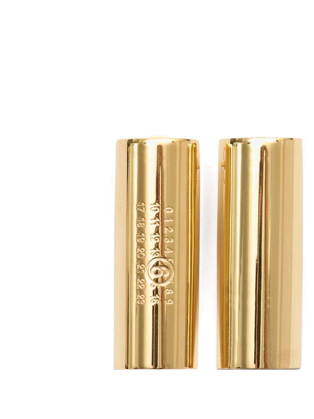 MM6 MAISON MARGIELA Orecchini dorati con incisione del logo
