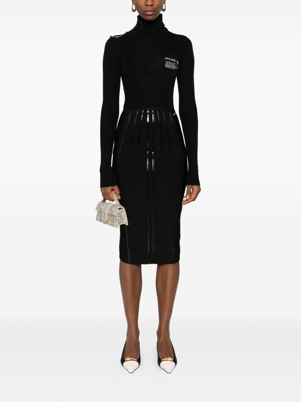 ELISABETTA FRANCHI Maglia a collo alto nera