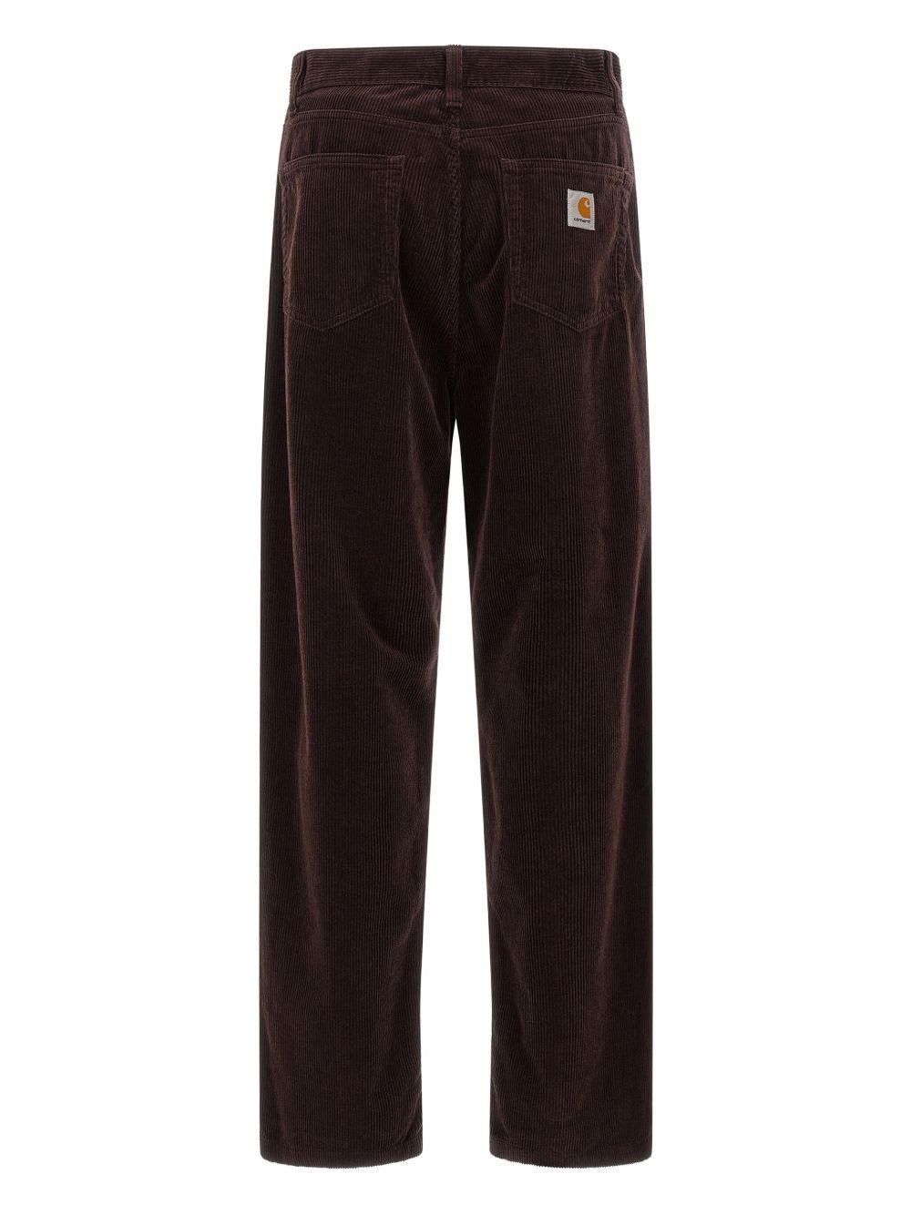 CARHARTT WIP Pantaloni 'Landon' a coste in velluto marrone