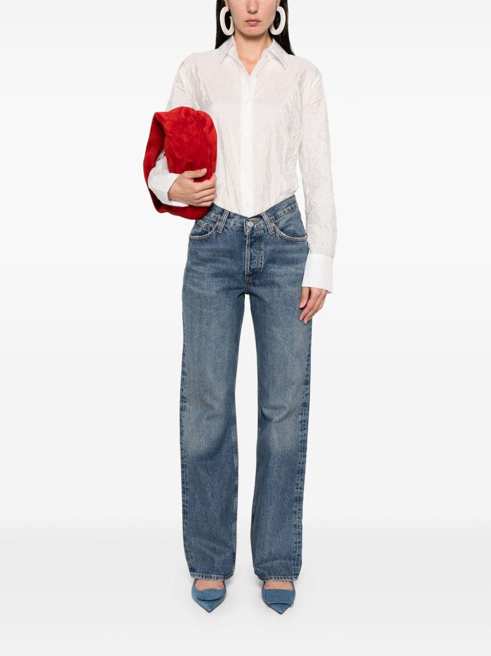 AGOLDE Jeans 'V-Waist Kelly' in denim di cotone blu