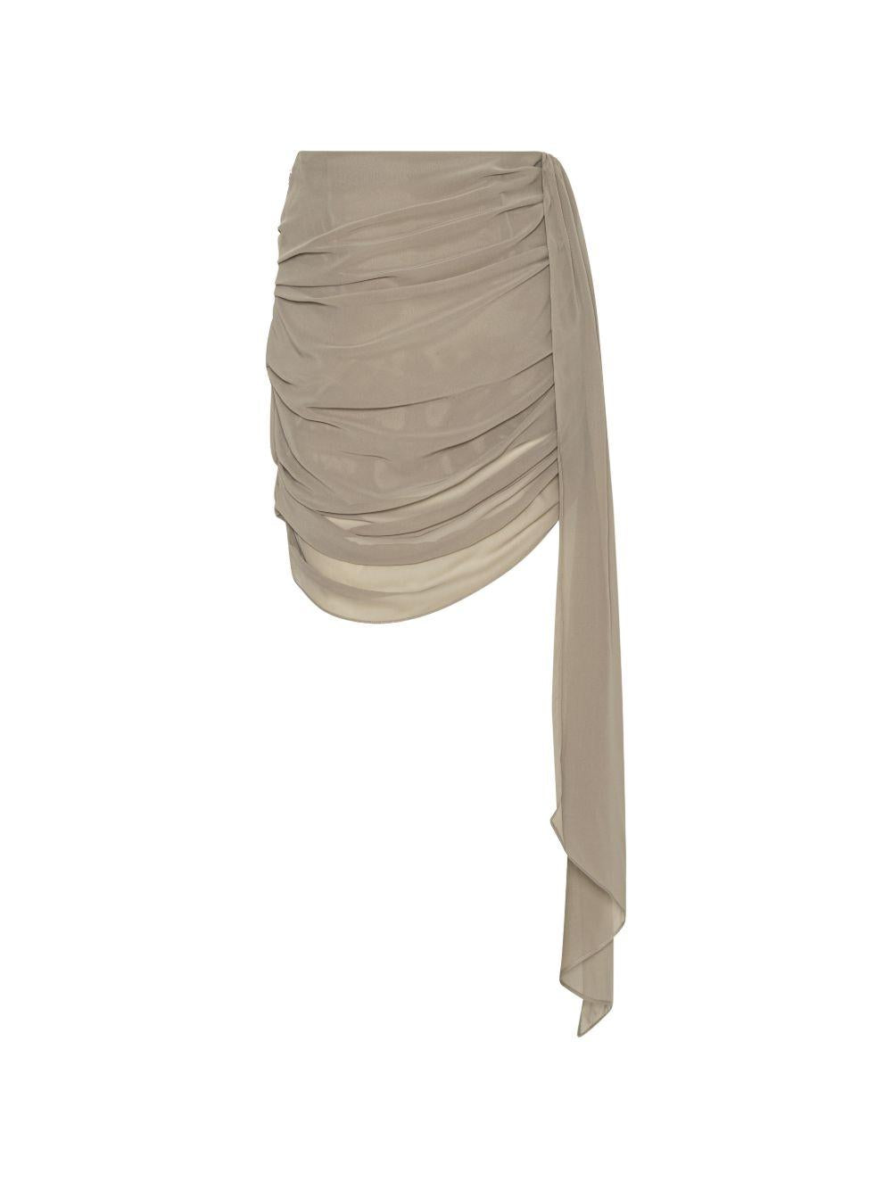 ROTATE Gonna mini grigia con fusciacca