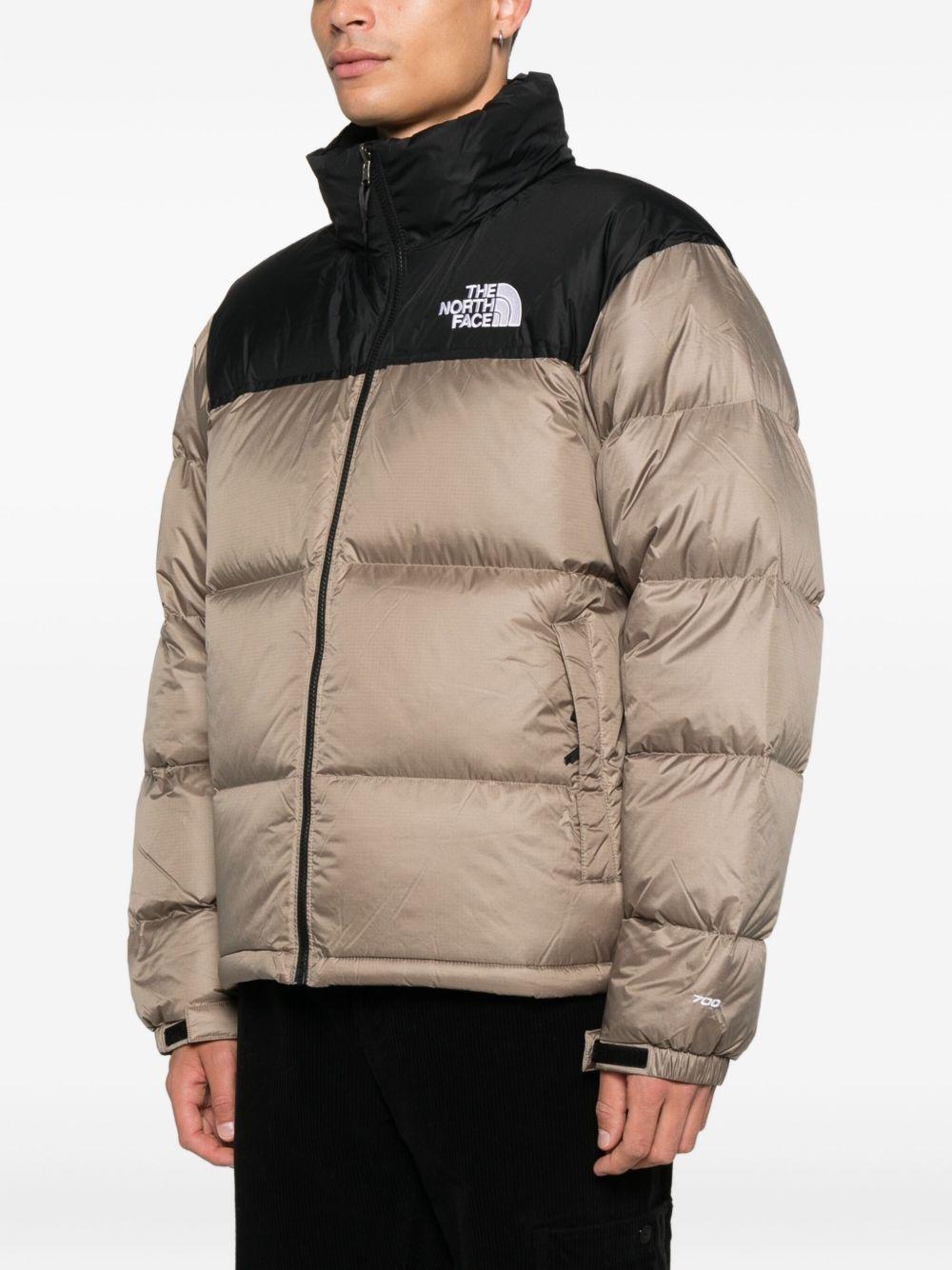 THE NORTH FACE Piumino corto beige e nero con logo