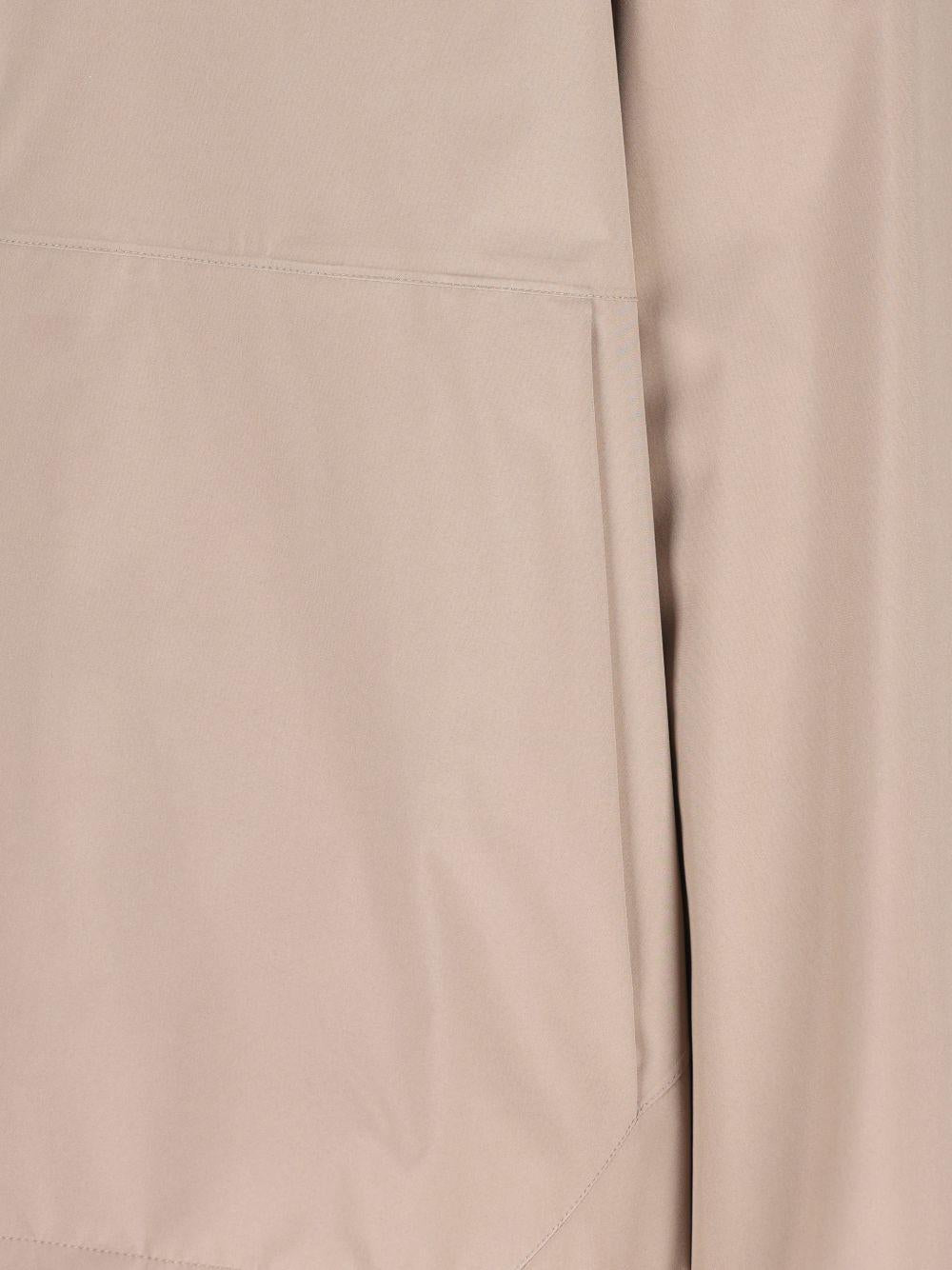 HERNO Giacca con cappuccio e zip beige