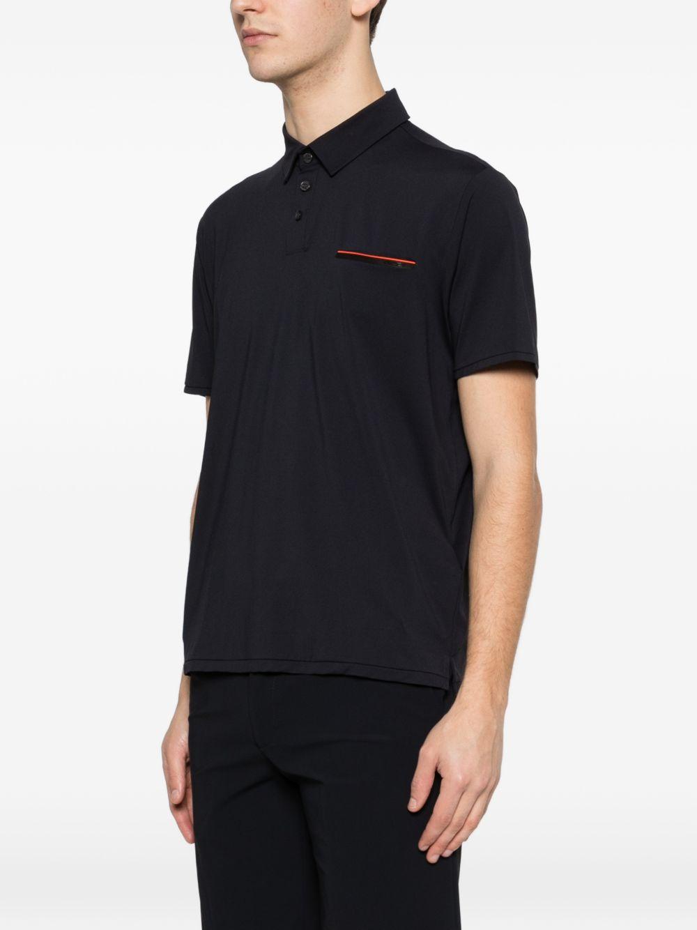 RRD ROBERTO RICCI DESIGNS Polo blu scuro con patch logo rosso