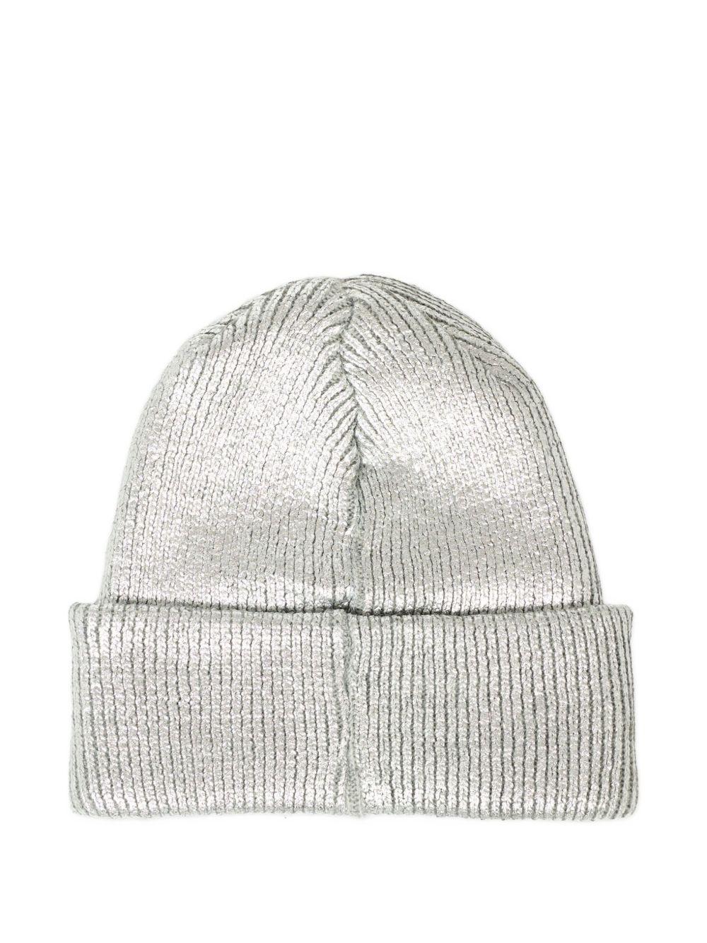 MSGM Berretto argentato con logo