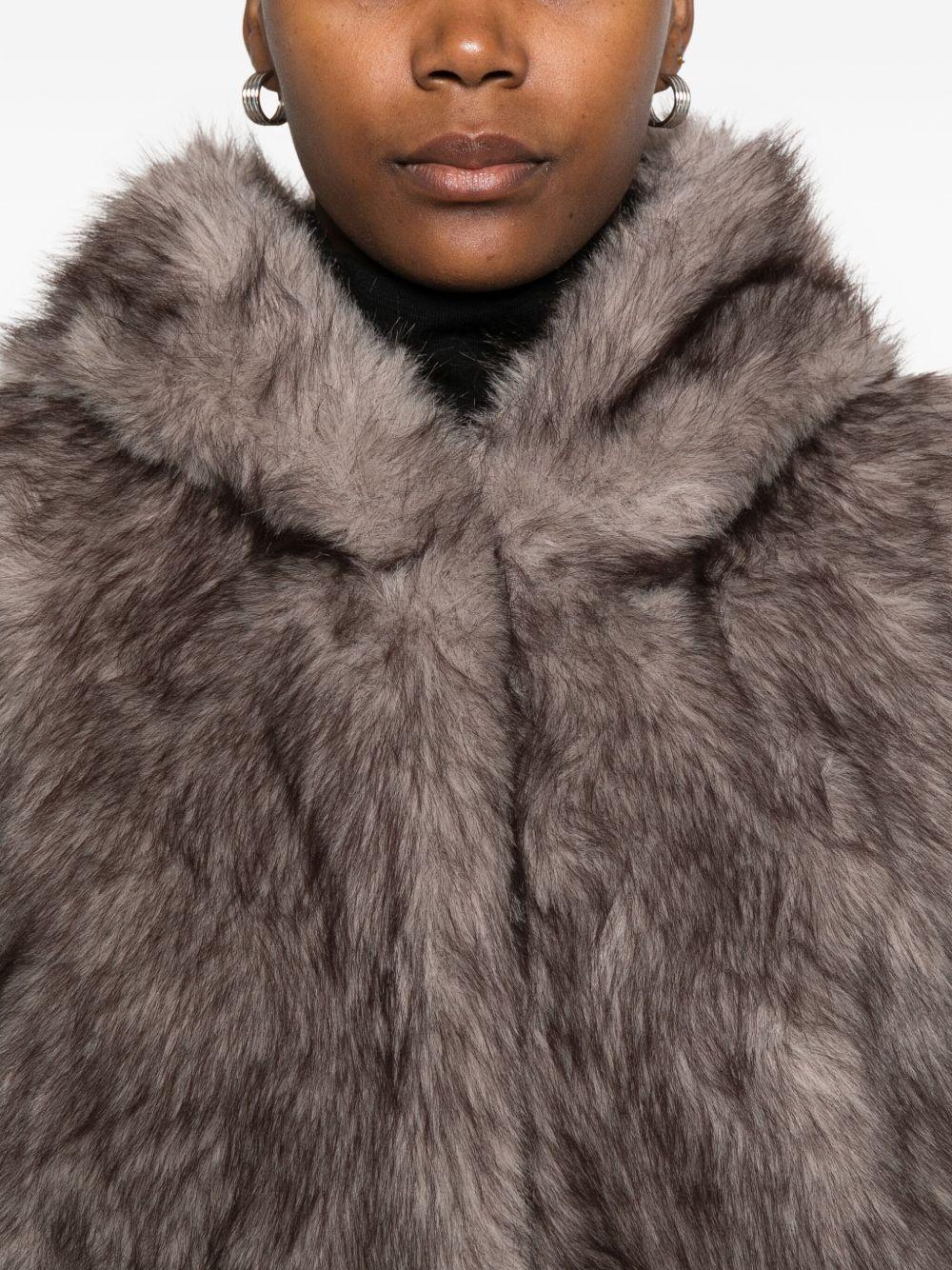 BETTA CORRADI Gilet in ecopelliccia marrone