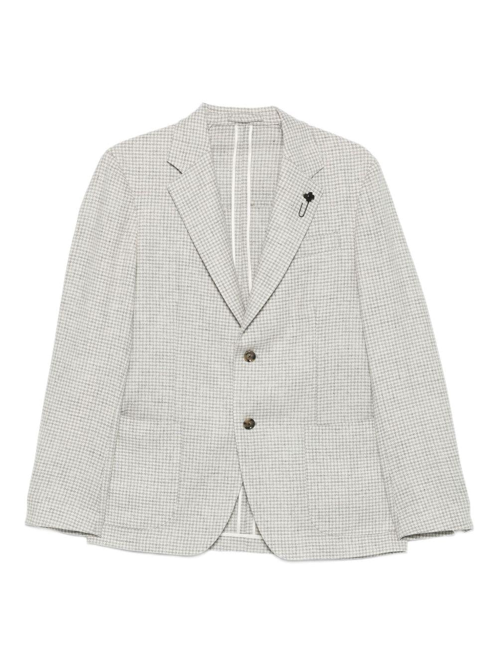 LARDINI Blazer grigio chiaro in lana