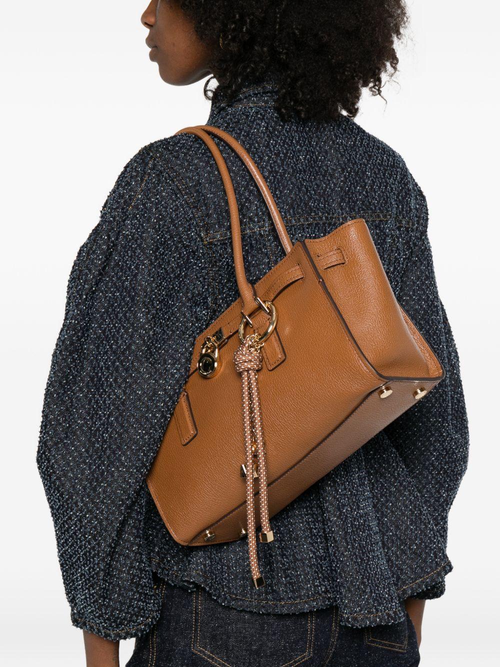 MICHAEL KORS Borsa shopping marrone con lucchetto